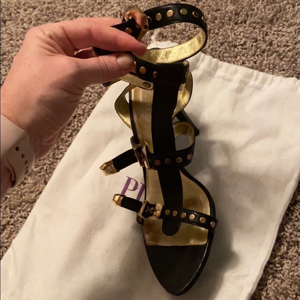 Emilio Pucci Leather Gladiator high heels